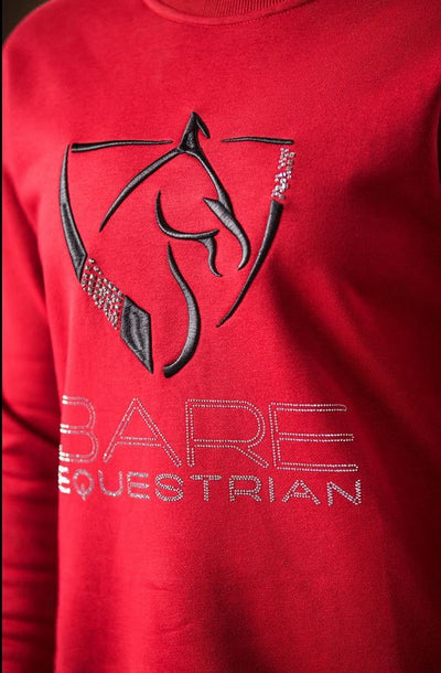Sweater Bare Equestrian Diamond Series Cranberry Ladies-Bare Equestrian-Ascot Saddlery