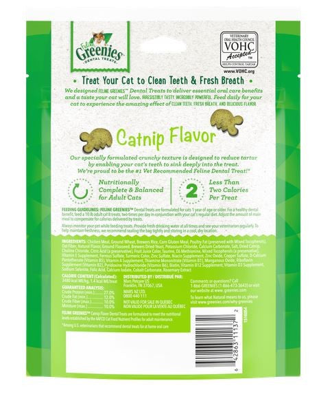 Treat Cat Greenies Feline Catnip 130gm
