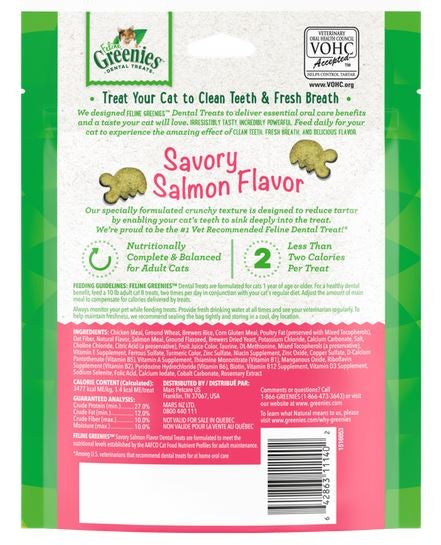 Treat Cat Greenies Feline Salmon 130gm