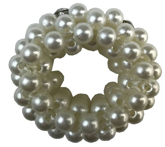 Hair Scrunchie Hamag Pearl With Crystals Small