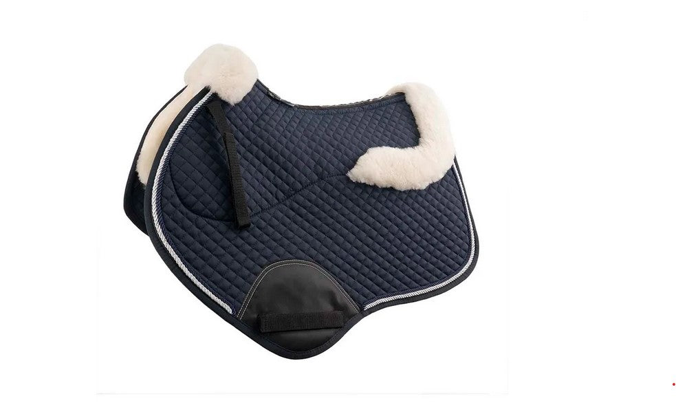 Saddlecloth Jumping Sheepskin Grainge Navy & White
