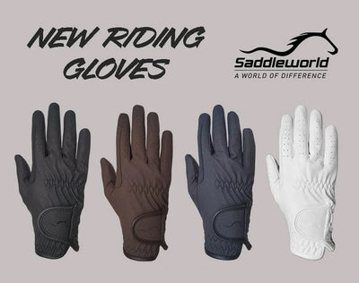 Gloves Eurohunter Riding White-Ascot Saddlery-Ascot Saddlery