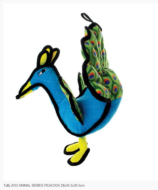 Tuffy Dog Toy Peacock 28cm Tuffscale 8