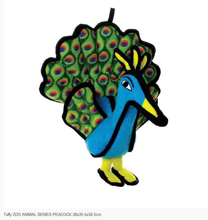 Tuffy Dog Toy Peacock 28cm Tuffscale 8