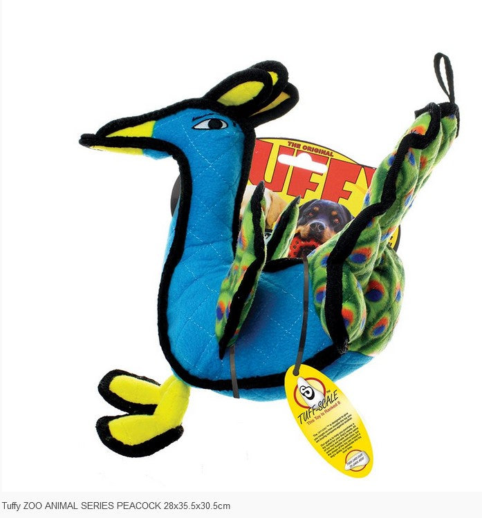 Tuffy Dog Toy Peacock 28cm Tuffscale 8
