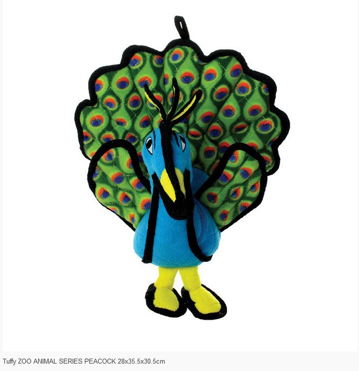 Tuffy Dog Toy Peacock 28cm Tuffscale 8