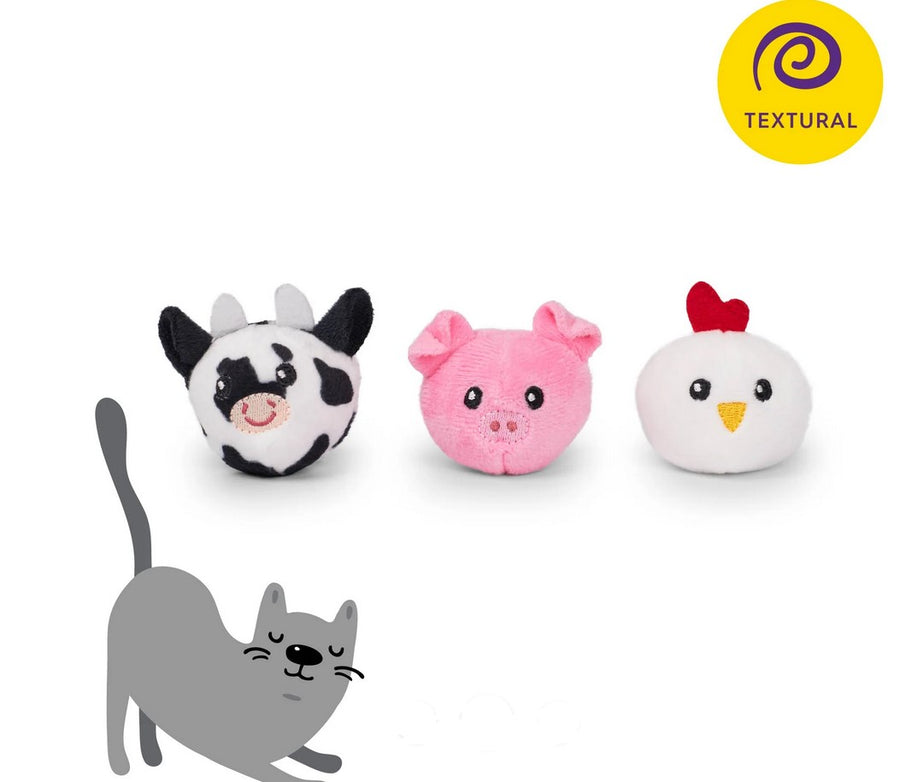Cat Toy Kazoo Farm Friends Trio
