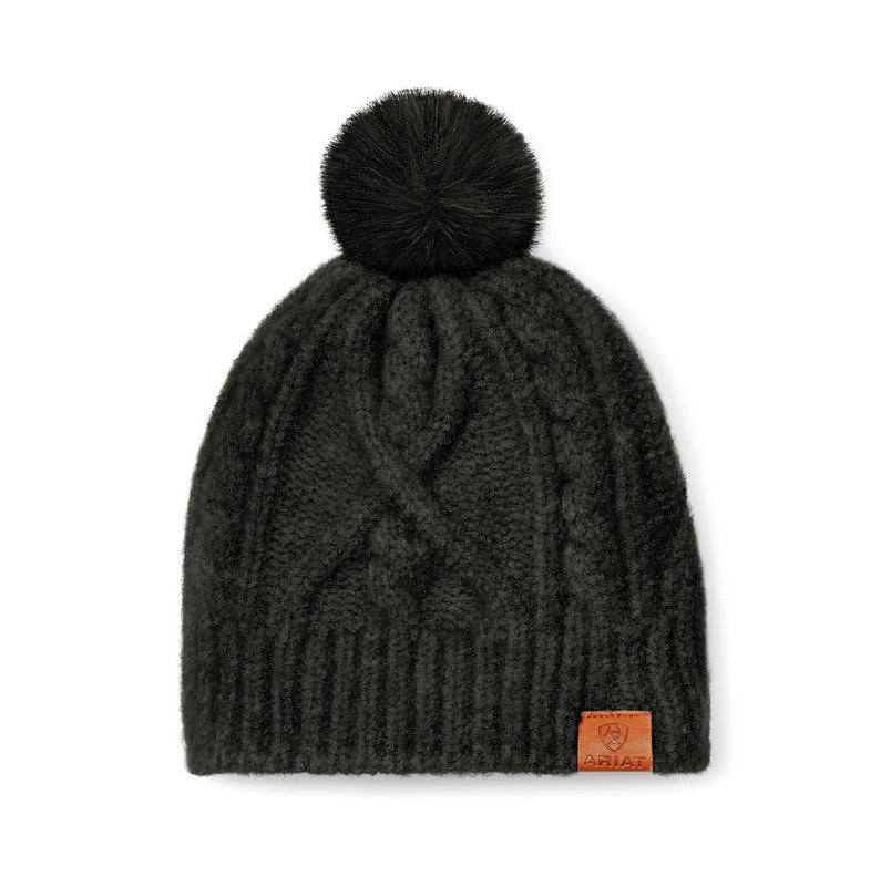 Beanie Ariat Entwine Black Heather