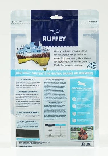 Ruffey Air Dried Chicken & Salmon 454gm