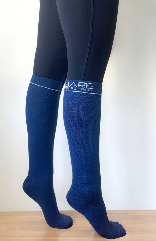 Socks Bare Equestrian Compression Plain Navy