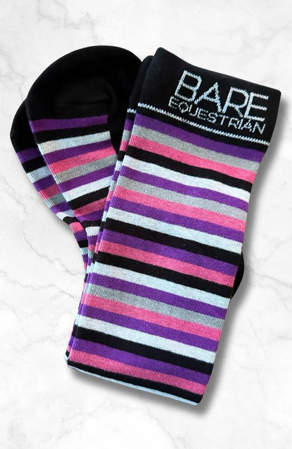 Socks Bare Equestrian Cotton Youth Lilac & Grey