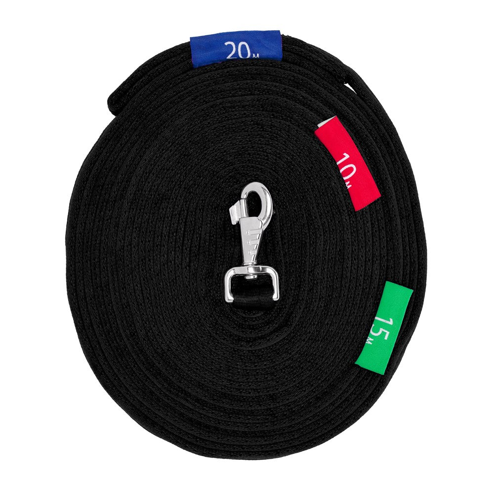 Lunge Lead With Circle Markers Showmaster Black