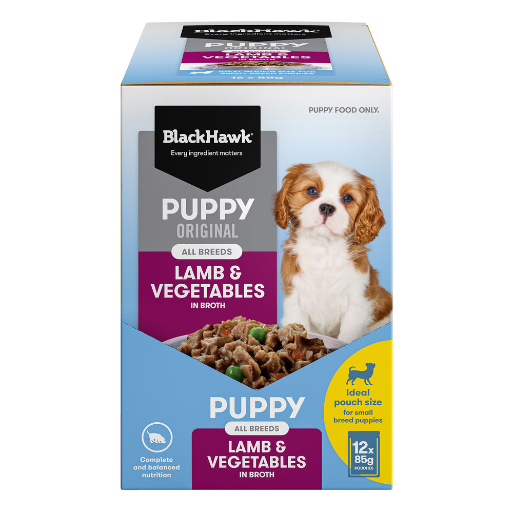 Blackhawk Dog Wet Pouch Puppy Lamb & Vegetables 85gm Box Of 12