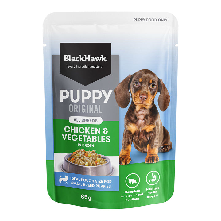 Blackhawk Dog Wet Pouch Puppy Chicken & Vegetables 85gm Box Of 12