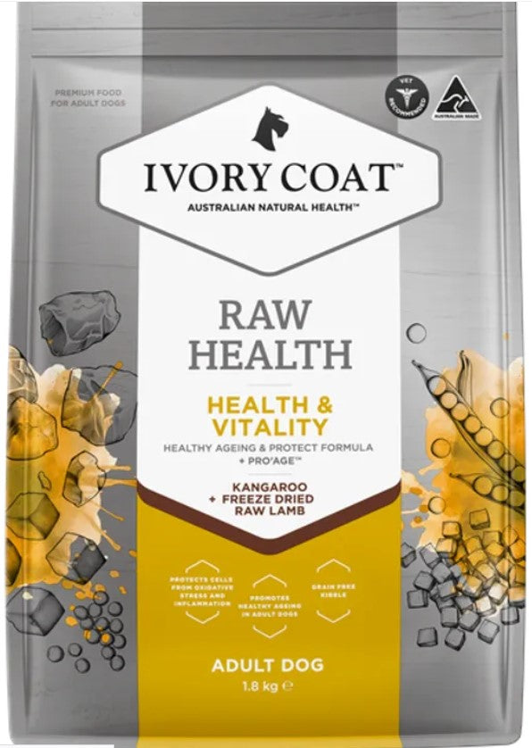 Ivory Coat Raw Health Dog Adult Health & Vitality 1.8kg