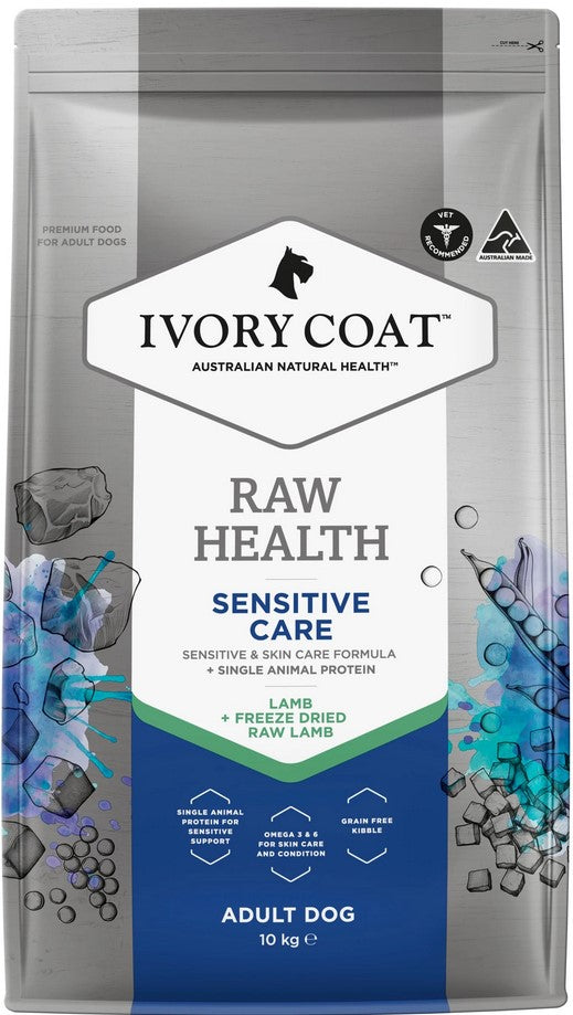 Ivory Coat Raw Health Dog Adult Sensitive Care 10kg