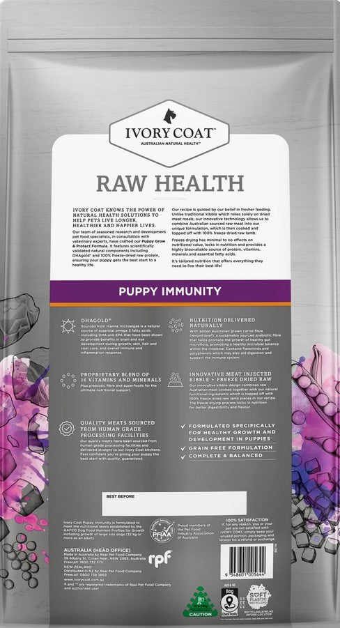 Ivory Coat Raw Health Dog Puppy Immunity 10kg