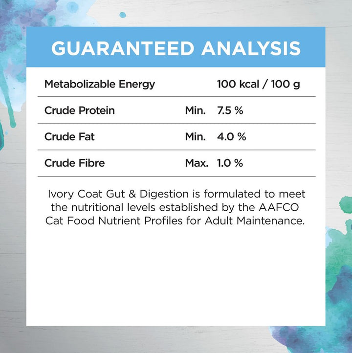 Ivory Coat Raw Inspired Wet Cat Adult Gut & Digestion 85gm Box Of 12