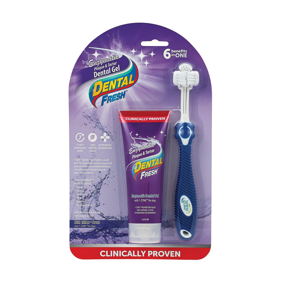 Dental Fresh Enzymatic Plaque & Tartar Dental Gel With Brush