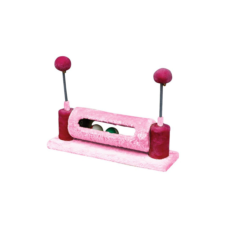 Cat Toy Cattitude Pounce N Play Scratch Barrel Roll Pink