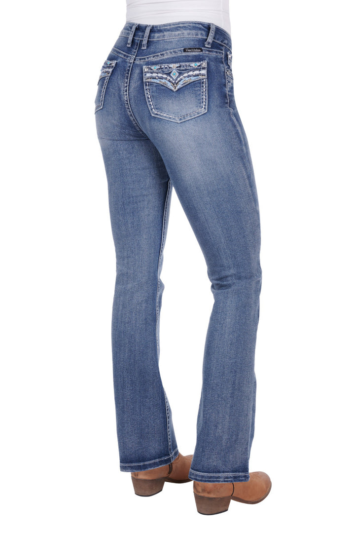 Jeans Pure Western Jemma High Waisted Bootcut Moonshine 8