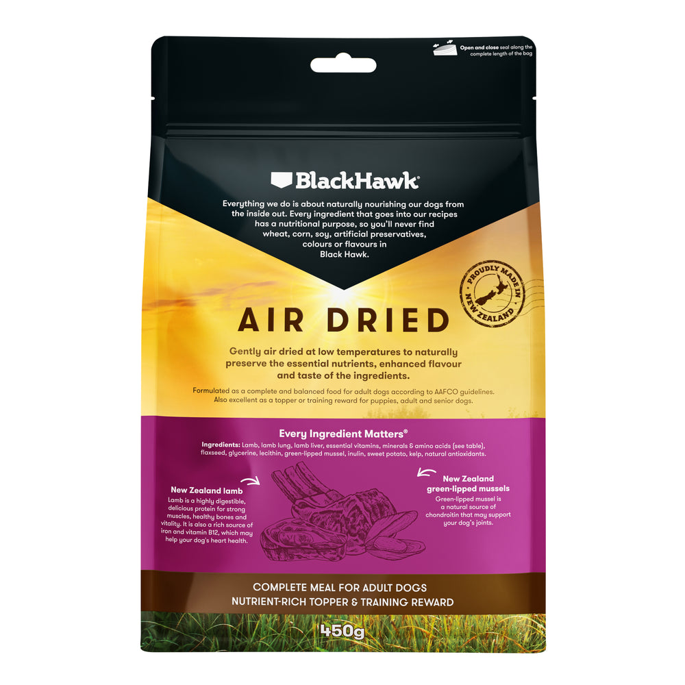 Blackhawk Dog Air Dried Lamb 450gm