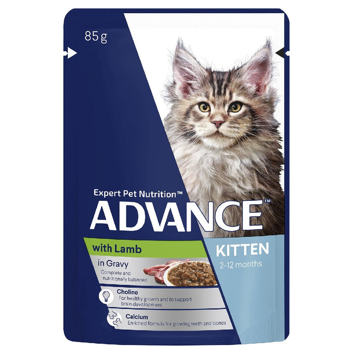 Advance Cat Wet Kitten Lamb Gravy Box Of 12-Cat Food & Treats-Ascot Saddlery