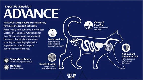 Advance Cat Wet Tray Chicken & Salmon Medley 7 X 85gm-Cat Food & Treats-Ascot Saddlery
