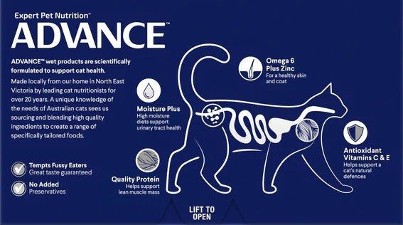 Advance Cat Wet Tray Tender Chicken Delight 7 X 85gm-Cat Food & Treats-Ascot Saddlery