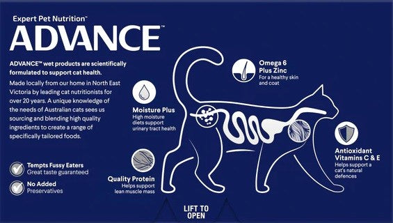 Advance Cat Wet Tray With Delicate Tuna 7 X 85gm-Cat Food & Treats-Ascot Saddlery