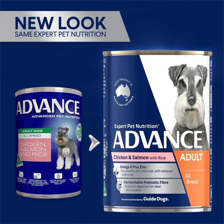 Advance Dog Can Adult Chicken Salmon 700gm-Dog Food-Ascot Saddlery