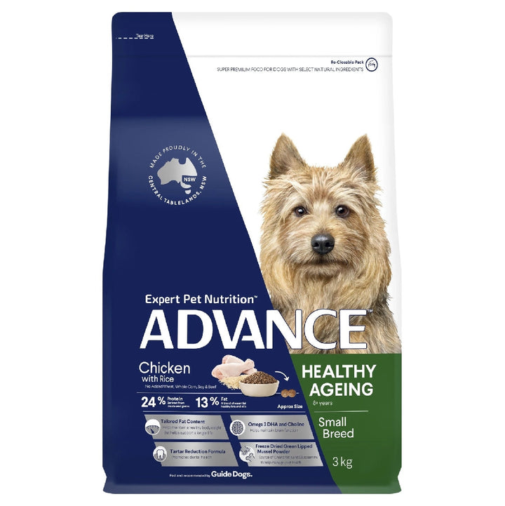 Advance Dog Mature Chicken Small Breed 3kg-Dog Food-Ascot Saddlery