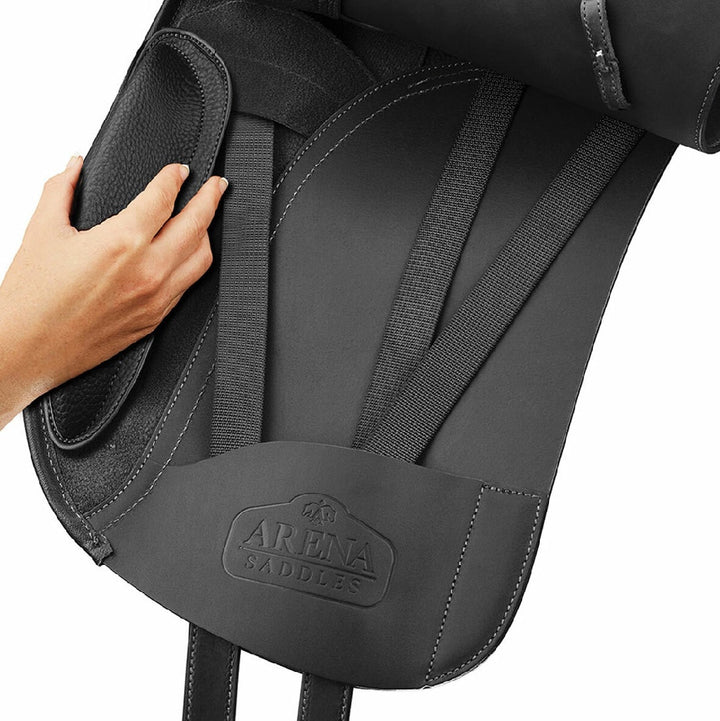 Arena Dressage Wide Saddle Black-SADDLES: Dressage Saddles-Ascot Saddlery