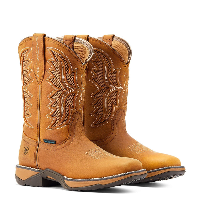 Ariat Western Boots Anthem Venttek H20 Toasted Wheat Ladies-FOOTWEAR: Western & Roper Boots-Ascot Saddlery