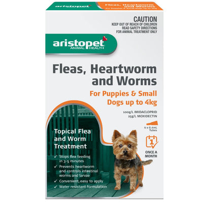 Aristopet Spot Treatment Puppy/small Dog Up To 4kg Pack Of 3-Dog Wormer & Flea-Ascot Saddlery