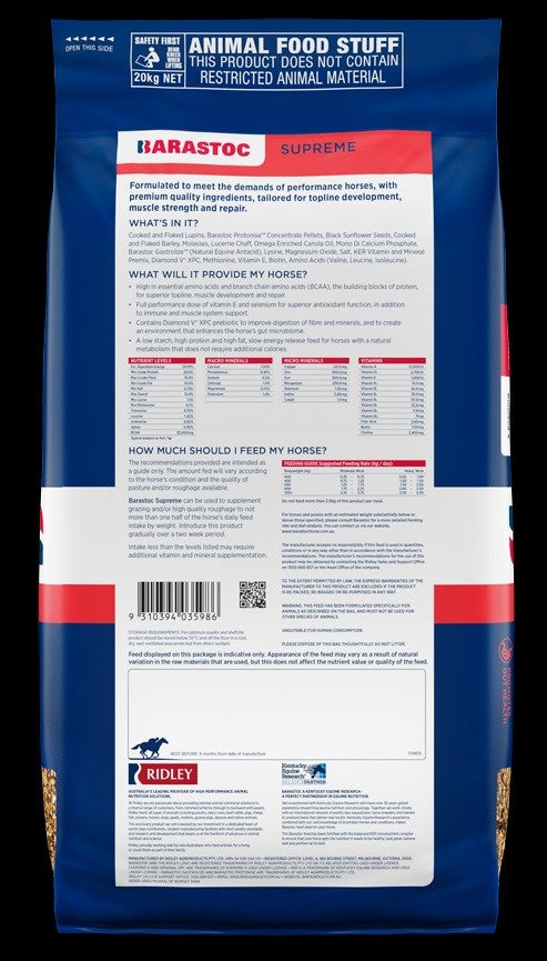 Barastoc Supreme 20kg-STABLE: Horse Feed-Ascot Saddlery