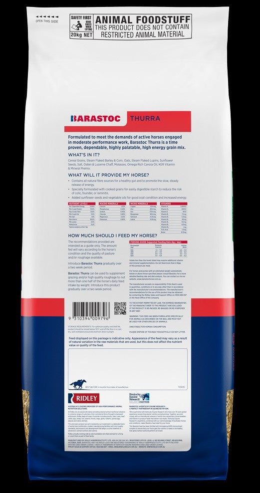 Barastoc Thurra 20kg-STABLE: Horse Feed-Ascot Saddlery