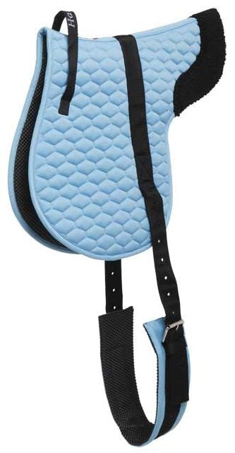 Bare Back Pad Shaped Blue & Black-SADDLES: All Purpose Saddles-Ascot Saddlery