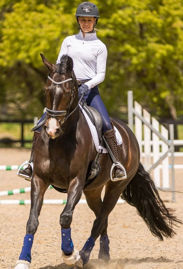 Bare Equestrian Technical Riding Shirt Lightweight White-CLOTHING: Clothing Ladies-Ascot Saddlery