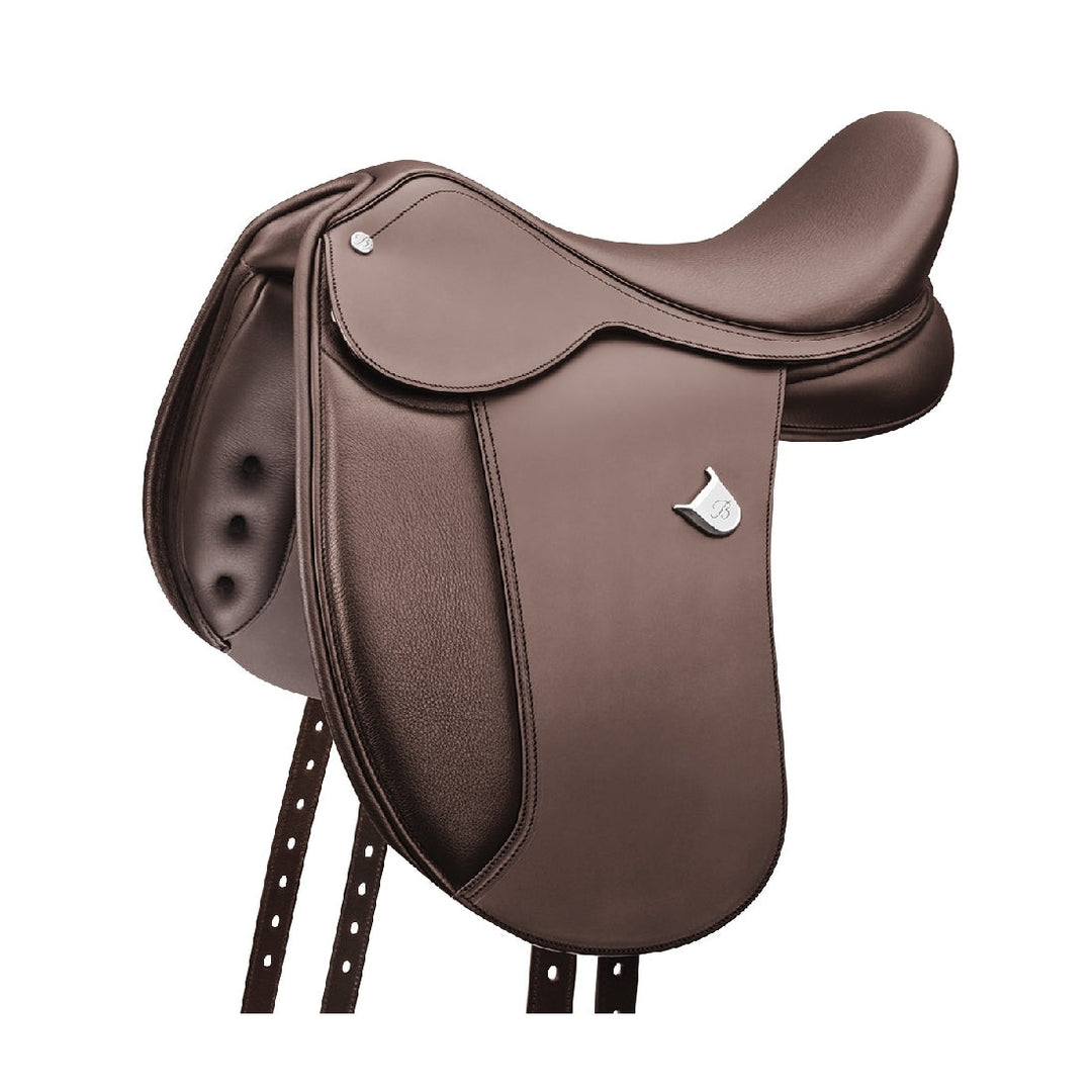 Bates Pony Long Cair Dressage Saddle Brown-SADDLES: Dressage Saddles-Ascot Saddlery