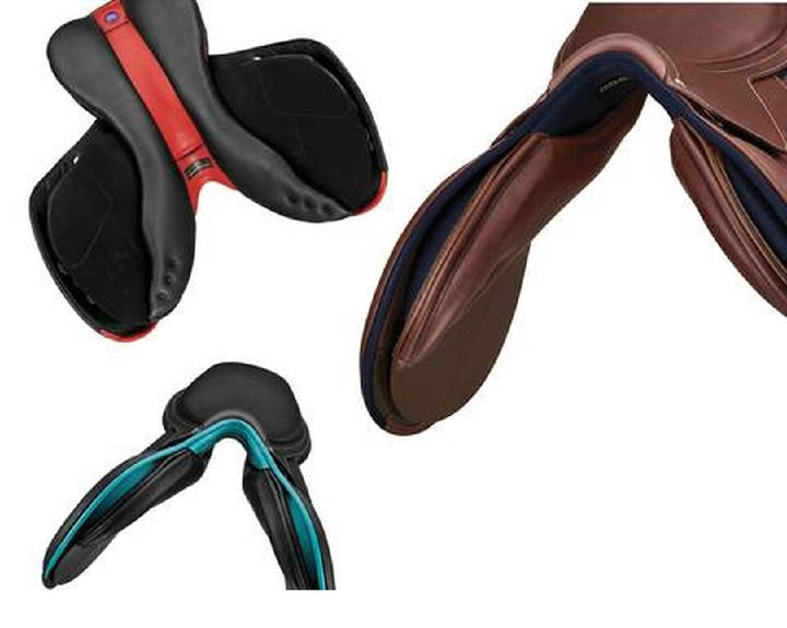 Bates Victrix Jumping Saddle Cair Havana Brown & Spice 44cm 17.5"-SADDLES: Jumping Saddles-Ascot Saddlery