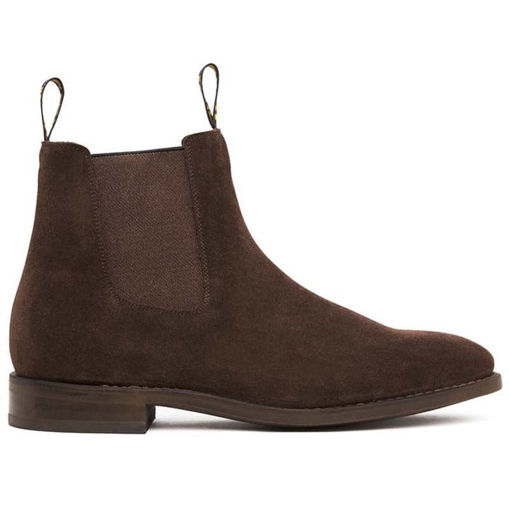 Baxter Boots Goulburn Suede Chocolate Mens-FOOTWEAR: Equestrian Footwear-Ascot Saddlery