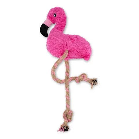 Beco Dog Toy Dual Material Flamingo-Dog Toys-Ascot Saddlery