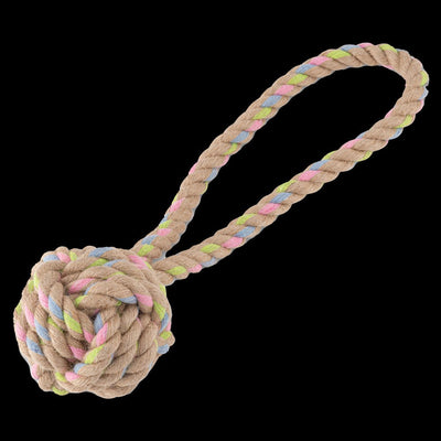 Beco Dog Toy Rope Hemp Ball With Loop-Dog Toys-Ascot Saddlery
