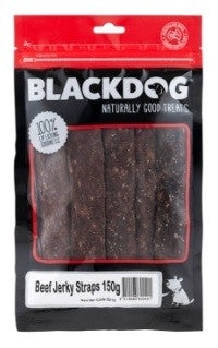 Blackdog Beef Jerky Straps 150gm-Dog Treats-Ascot Saddlery