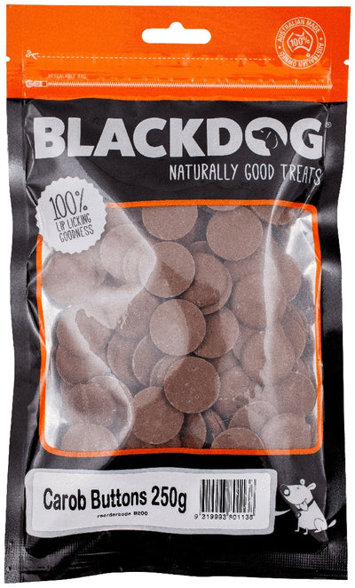 Blackdog Carob Buttons 250gm-Dog Treats-Ascot Saddlery