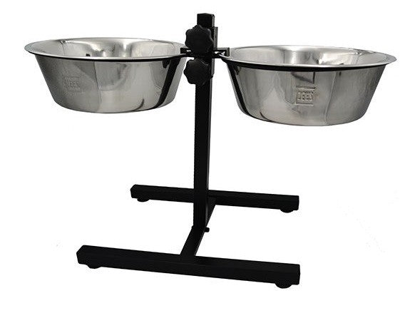 Bowl Double Diner Adjustable-Dog Accessories-Ascot Saddlery