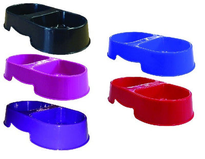 Bowl Plastic Double K9-Cat Accessories-Ascot Saddlery