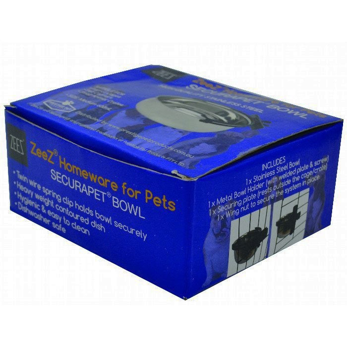 Bowl Securapet Stainless Steel-Dog Accessories-Ascot Saddlery