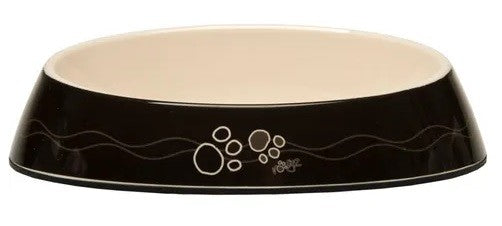 Cat Bowl Fishcake Black Paws-Cat Accessories-Ascot Saddlery
